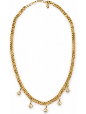 Sacha Topçuk Sıralı Yassı Zincirli Kolye