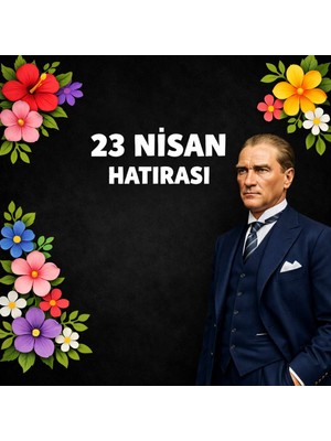 Ti Play 23 Nisan Ulusal Egemenlik ve Çocuk Bayramı Premium Vinil Pano Süsü 160X160 cm | Tek Parça Okul Dekoru (Model 14)