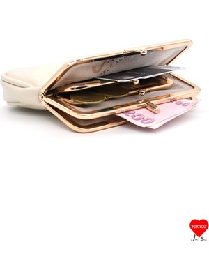 Jara Bag Velora Çok Bölmeli Siyah Yumuşak Deri Klipsli Burslu Kadın Cüzdanı