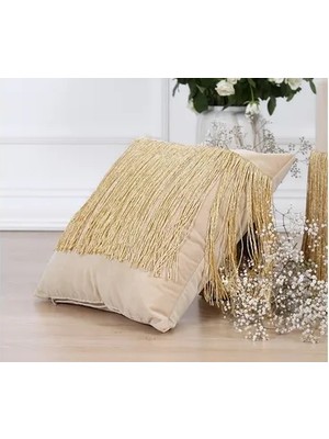 Vivense Venus Püsküllü Kırlent Altın