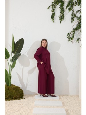 Aker Bordo Nakışlı Takım