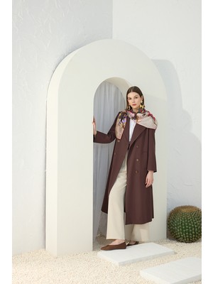 Aker Kahverengi Vatkalı Trençkot