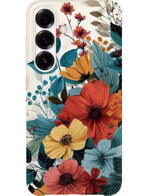 Karsu Design Samsung Galaxy A17 Uyumlu Baskılı Şeffaf Telefon Kılıfı | Koleksiyon: Vintage Floral