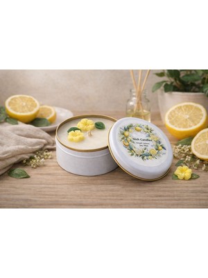 Nish Candles Limon Kokulu Mum Soya Mumu Bahar Esintili