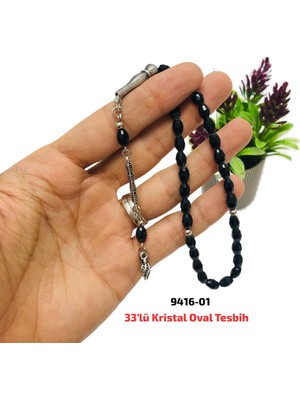 Sedef 33 lü Kristal Oval Tesbih