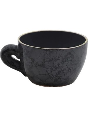 Yerli Fincan Formlu Seramik Saksı 20x13 cm - Dekoratif Modern Tasarım Çiçek Saksısı