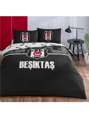 Taç Yeni Sezon Lisanslı Beşiktaş Arma Çift Kişilik Nevresim Takımı