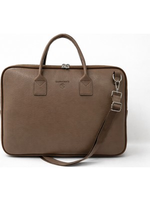 Sanmorris Unisex 15.6 inç Uyumlu Suni Deri Darbe Korumalı Laptop ve Evrak Çantası