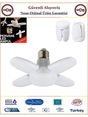 Cata Pervane Tipi LED Ampul - 30 Watt - E27 Duy - Beyaz Işık