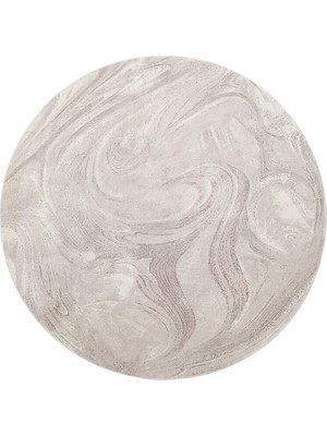 Akbel Halı Utopia UTP 04 Krem Q Amorf Tasarımlı Modern Viskon Halı Asimetrik Kesim Yıkanabilir Salon Halısı