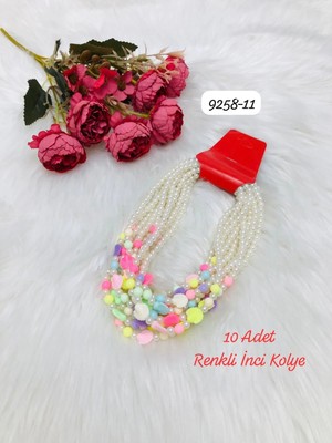 Sedef 9258 Renkli Inci Kolye