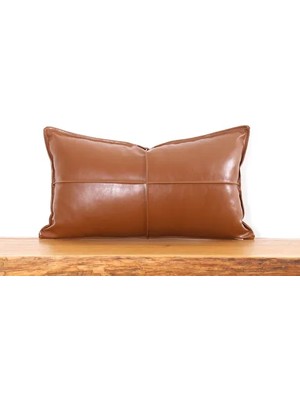 Vivense Dobsett Deri Şeker Kırlent Taba