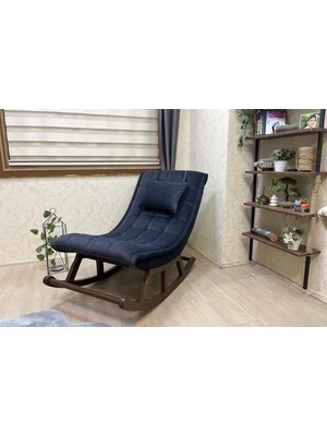 Vivense Miskin Sallanan Sandalye, Antrasit, Ahşap, Ceviz Ayak