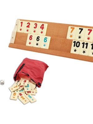 MSMETİCARET Ahşap Cilalı Okey Takımı V.ı.p - Melamin Taşlı