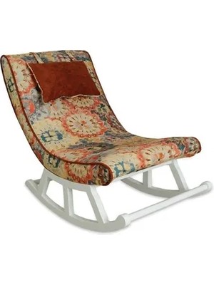 Vivense Miskin Sallanan Sandalye, Çiçekli, Ahşap, Lake Ayak