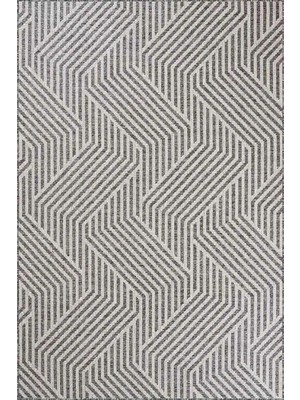 Has 1950 Sagor 199906 Gri - Vurgulu Çizgilerle Hareketli Salon Halısı