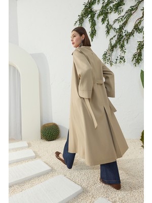 Aker Camel Reglan Kol Muz Yaka Pardösü