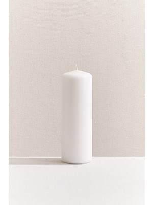 Paşabahçe Beyaz Silindir Mum 20 cm - 1 Adet