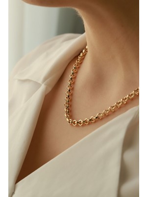 Aydın Kuyumculuk 14 Ayar Altın,kalın Doç Zincir Kolye AGKLY666