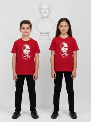 Zekids Çocuk Atatürk Baskılı Yarım Kollu T-Shirt