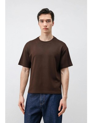 Antioch Koyu Kahve Crop Fit Erkek T-Shirt