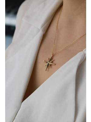 Aydın Kuyumculuk 14 Ayar Altın,yıldız Kolye AGKLY693