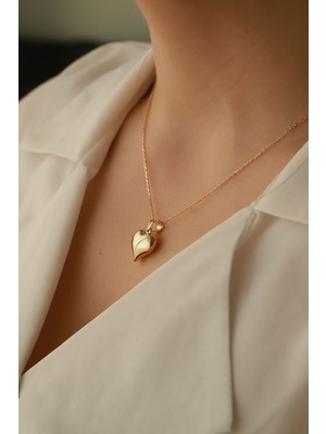 Aydın Kuyumculuk 14 Ayar Altın,kalpli Kolye AGKLY680