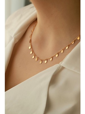 Aydın Kuyumculuk 14 Ayar Altın,pullu Kolye AGKLY673