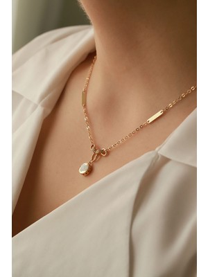 Aydın Kuyumculuk 14 Ayar Altın,mineli Kalpli Kolye AGKLY690