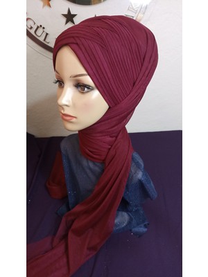 Simsiz Bordo Sarma Şal Model Duvak,hazır Duvak,düğün,hazır Şal,hazır Türban,abiye Şal,sünnet,nişan,söz