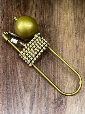 Halis Ticaret Hayalet Kol Bağı Pratik Perde Toplama Duvar Delmeden Kornişe Montaj (1ADET) Altın