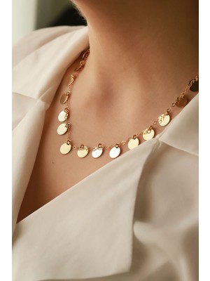 Aydın Kuyumculuk 14 Ayar Altın,pullu Kolye AGKLY687