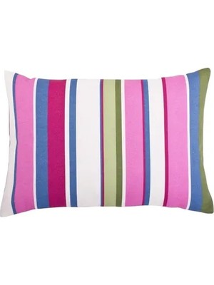 Vivense Massarelli Artur Çizgili Dikdörtgen Kırlent Kılıfı Fuşya