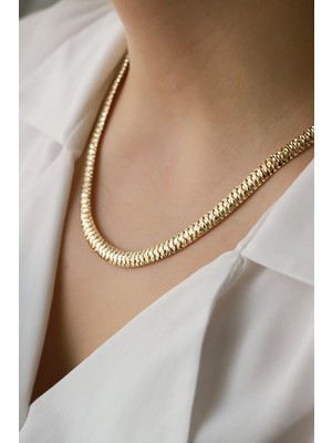 Aydın Kuyumculuk 14 Ayar Altın,hasır Kolye AGKLY698