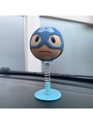 KSB Store Kaptan Amerika Sallanan Kafa Zıp Zıp Marvel Lisanslı