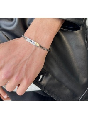 Bakım Marketi Kişiye Özel Isim Baskılı Unisex Çelik Bileklik  Sevgiliye Arkadaşa  Hediye