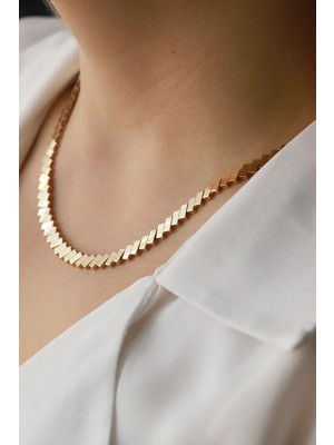 Aydın Kuyumculuk 14 Ayar Altın,sıralı Çubuk Kolye AGKLY714