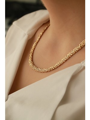 Aydın Kuyumculuk 14 Ayar Altın,ezme Kral Zincir AGKLY683