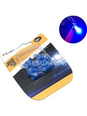 T5 Ampul Iç Gösterge Ledi Ultra Parlak 20'li Takım Mavi