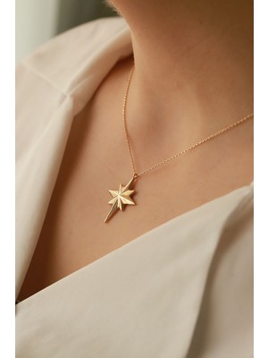 Aydın Kuyumculuk 14 Ayar Altın,kuzey Yıldızı Kolye AGKLY686