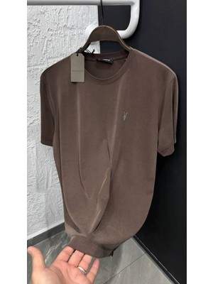 Allsaints Tensel Kumaş Kahve Renk Regular Kalıp T-Shirt