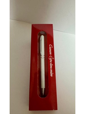 Ergün Store Tükenmez Kalem Canım Öğretmenim Beyaz Renk