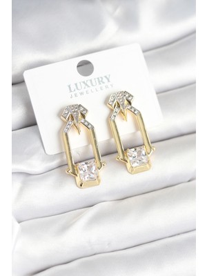 Ergün Store Pirinç Gold Renk Vintage Kadın Küpe - Lisinya