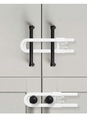 KSB Store 4 Adet Dolap ve Kapak Emniyet Kilidi Evde Güvenli Kullanım Için - Lisinya