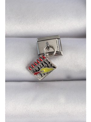 Ergün Store 316L Çelik Gümüş Renk Sallantı Defter Figür Nomination Charm - Lisinya