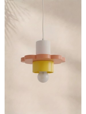 Varno Home & Living Çocuk Odası Papatya Tavan Lambası Renkli Avize