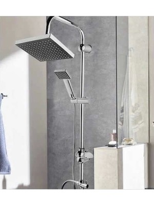 Ergün Store Rain Duş Robotu Tepe Duş Seti Duş Başlığı Sistemi Seti Yağmurlama Duş Robotu Fonksiyonel Duş Robotu  ( Lisinya )