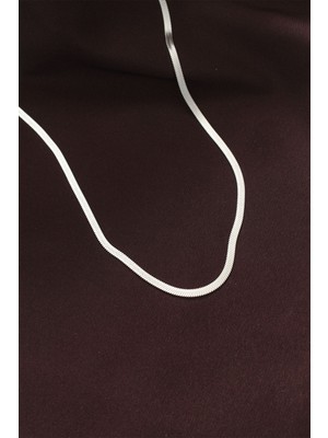 Ergün Store 316L Çelik Gümüş Renk 60 cm Italyan Zincir Kolye - Lisinya