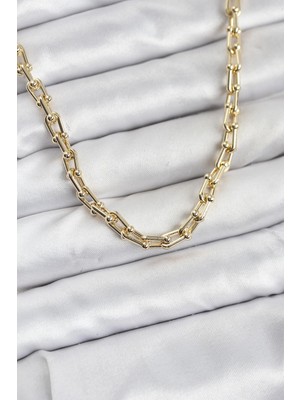 Ergün Store Gold Renk Pirinç Tifani Model Kadın Kolye - Lisinya