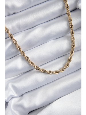 KSB Store 316L Çelik Gold Renk 60 cm Burgu Model Kadın Kolye - Lisinya